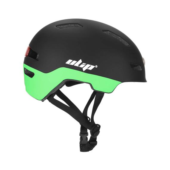 Ulip black green M L code U002 helmet with lights, front and rear lights, LED lights, electric scooter helmet
