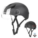 bike riding with windshield, remote control steering helmet, intelligent remote control, safety warning with light helmet